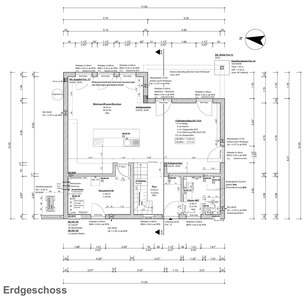 Grundriss Erdgeschoss Stadtvilla